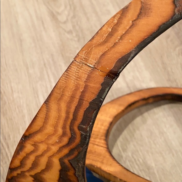 Vintage Quilted Wooden Handle Bag - Picture 3 of 4